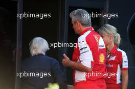 Bernie Ecclestone (GBR) with Maurizio Arrivabene (ITA) Ferrari Team Principal. 05.09.2015. Formula 1 World Championship, Rd 12, Italian Grand Prix, Monza, Italy, Qualifying Day.