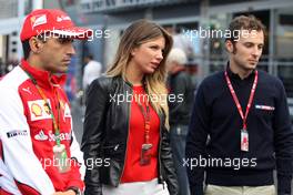 (L to R): Marc Gene (ESP) Ferrari Test Driver with Federica Masolin (ITA) Sky F1 Italia Presenter and Luca Filippi (ITA) Sky Sports F1 TV Presenter. 05.09.2015. Formula 1 World Championship, Rd 12, Italian Grand Prix, Monza, Italy, Qualifying Day.