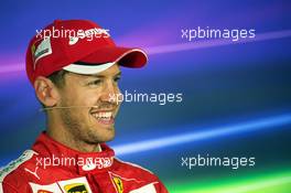 Sebastian Vettel (GER) Ferrari in the FIA Press Conference. 05.09.2015. Formula 1 World Championship, Rd 12, Italian Grand Prix, Monza, Italy, Qualifying Day.