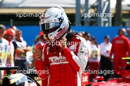 Sebastian Vettel (GER) Ferrari in parc ferme. 05.09.2015. Formula 1 World Championship, Rd 12, Italian Grand Prix, Monza, Italy, Qualifying Day.