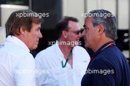 (L to R): Danny Sullivan (USA) FIA Steward with Carlos Sainz (ESP). 06.09.2015. Formula 1 World Championship, Rd 12, Italian Grand Prix, Monza, Italy, Race Day.