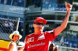 Kimi Raikkonen (FIN) Ferrari on the drivers parade. 06.09.2015. Formula 1 World Championship, Rd 12, Italian Grand Prix, Monza, Italy, Race Day.