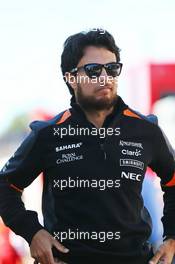 Sergio Perez (MEX) Sahara Force India F1. 06.09.2015. Formula 1 World Championship, Rd 12, Italian Grand Prix, Monza, Italy, Race Day.