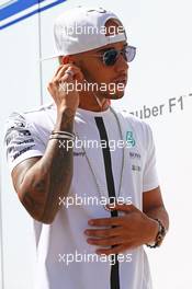 Lewis Hamilton (GBR) Mercedes AMG F1. 06.09.2015. Formula 1 World Championship, Rd 12, Italian Grand Prix, Monza, Italy, Race Day.