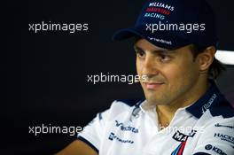 Felipe Massa (BRA) Williams in the FIA Press Conference. 03.09.2015. Formula 1 World Championship, Rd 12, Italian Grand Prix, Monza, Italy, Preparation Day.
