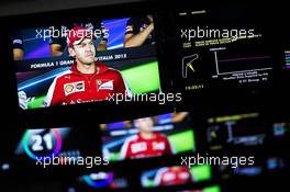 Sebastian Vettel (GER) Ferrari in the FIA Press Conference. 03.09.2015. Formula 1 World Championship, Rd 12, Italian Grand Prix, Monza, Italy, Preparation Day.