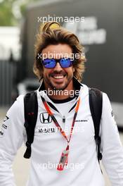 Fernando Alonso (ESP) McLaren. 03.09.2015. Formula 1 World Championship, Rd 12, Italian Grand Prix, Monza, Italy, Preparation Day.