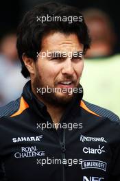 Sergio Perez (MEX) Sahara Force India F1. 03.09.2015. Formula 1 World Championship, Rd 12, Italian Grand Prix, Monza, Italy, Preparation Day.