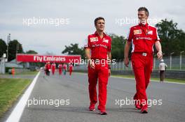 James Allison (GBR) Ferrari Chassis Technical Director (Right) walks the circuit. 03.09.2015. Formula 1 World Championship, Rd 12, Italian Grand Prix, Monza, Italy, Preparation Day.