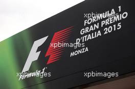 Italian Grand Prix sign. 03.09.2015. Formula 1 World Championship, Rd 12, Italian Grand Prix, Monza, Italy, Preparation Day.