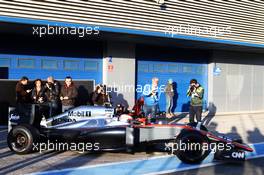 Jenson Button (GBR) McLaren MP4-30 leaves the pits. 02.02.2015. Formula One Testing, Day Two, Jerez, Spain.