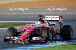 Sebastian Vettel (GER) Ferrari SF15-T. 02.02.2015. Formula One Testing, Day Two, Jerez, Spain.