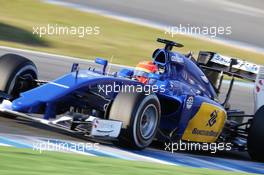 Felipe Nasr (BRA) Sauber C34. 02.02.2015. Formula One Testing, Day Two, Jerez, Spain.