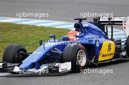 Felipe Nasr (BRA) Sauber C34. 02.02.2015. Formula One Testing, Day Two, Jerez, Spain.