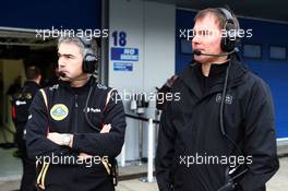 (L to R): Nick Chester (GBR) Lotus F1 Team Technical Director with Alan Permane (GBR) Lotus F1 Team Trackside Operations Director. 02.02.2015. Formula One Testing, Day Two, Jerez, Spain.