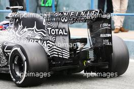 Red Bull Racing RB11 rear wing detail. 02.02.2015. Formula One Testing, Day Two, Jerez, Spain.