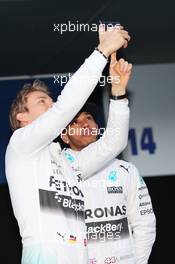 (L to R): Nico Rosberg (GER) Mercedes AMG F1 with team mate Lewis Hamilton (GBR) Mercedes AMG F1. 01.02.2015. Formula One Testing, Day One, Jerez, Spain.