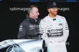 (L to R): Paddy Lowe (GBR) Mercedes AMG F1 Executive Director (Technical) with Lewis Hamilton (GBR) Mercedes AMG F1. 01.02.2015. Formula One Testing, Day One, Jerez, Spain.