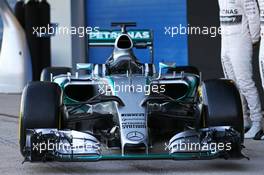The Mercedes AMG F1 W06 is unveiled. 01.02.2015. Formula One Testing, Day One, Jerez, Spain.