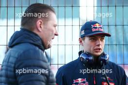 Max Verstappen (NLD) Scuderia Toro Rosso (Right) with his father Jos Verstappen (NLD). 01.02.2015. Formula One Testing, Day One, Jerez, Spain.