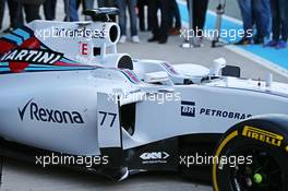 Williams FW37 sidepod detail. 01.02.2015. Formula One Testing, Day One, Jerez, Spain.