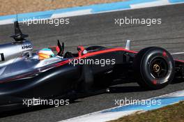 Fernando Alonso (ESP) McLaren MP4-30. 01.02.2015. Formula One Testing, Day One, Jerez, Spain.