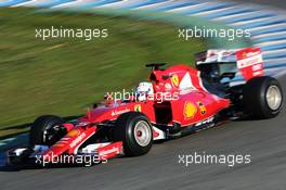 Sebastian Vettel (GER) Ferrari SF15-T. 01.02.2015. Formula One Testing, Day One, Jerez, Spain.
