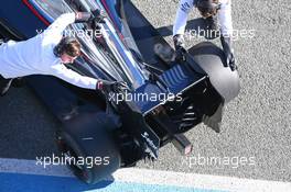 Fernando Alonso (ESP) McLaren MP4-30 rear wing detail. 01.02.2015. Formula One Testing, Day One, Jerez, Spain.
