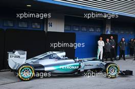 The Mercedes AMG F1 W06 is revealed. 01.02.2015. Formula One Testing, Day One, Jerez, Spain.