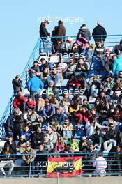 Fans in the grandstand. 01.02.2015. Formula One Testing, Day One, Jerez, Spain.