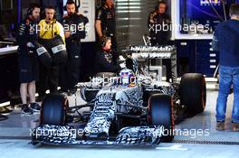 Daniel Ricciardo (AUS) Red Bull Racing RB11 leaves the pits. 01.02.2015. Formula One Testing, Day One, Jerez, Spain.