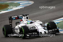 Felipe Massa (BRA) Williams FW37. 03.02.2015. Formula One Testing, Day Three, Jerez, Spain.