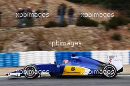 Felipe Nasr (BRA) Sauber C34. 03.02.2015. Formula One Testing, Day Three, Jerez, Spain.