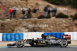Pastor Maldonado (VEN) Lotus F1 E23. 03.02.2015. Formula One Testing, Day Three, Jerez, Spain.