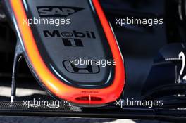 McLaren MP4-30 nosecone. 04.02.2015. Formula One Testing, Day Four, Jerez, Spain.