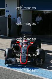 Jenson Button (GBR) McLaren MP4-30 leaves the pits. 04.02.2015. Formula One Testing, Day Four, Jerez, Spain.
