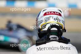 Lewis Hamilton (GBR) Mercedes AMG F1 W06 stops on the circuit. 04.02.2015. Formula One Testing, Day Four, Jerez, Spain.