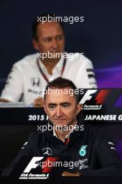 Paddy Lowe (GBR) Mercedes AMG F1 Executive Director (Technical) in the FIA Press Conference. 25.09.2015. Formula 1 World Championship, Rd 14, Japanese Grand Prix, Suzuka, Japan, Practice Day.