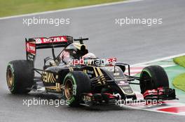 Romain Grosjean (FRA) Lotus F1 E23. 25.09.2015. Formula 1 World Championship, Rd 14, Japanese Grand Prix, Suzuka, Japan, Practice Day.