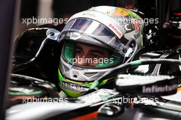 Sergio Perez (MEX) Sahara Force India F1 VJM08. 25.09.2015. Formula 1 World Championship, Rd 14, Japanese Grand Prix, Suzuka, Japan, Practice Day.