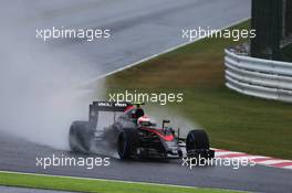 Jenson Button (GBR) McLaren MP4-30. 25.09.2015. Formula 1 World Championship, Rd 14, Japanese Grand Prix, Suzuka, Japan, Practice Day.