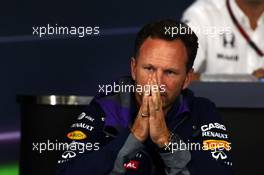 Christian Horner (GBR) Red Bull Racing Team Principal in the FIA Press Conference. 25.09.2015. Formula 1 World Championship, Rd 14, Japanese Grand Prix, Suzuka, Japan, Practice Day.