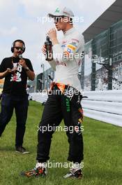 Nico Hulkenberg (GER) Sahara Force India F1 on the grid. 27.09.2015. Formula 1 World Championship, Rd 14, Japanese Grand Prix, Suzuka, Japan, Race Day.