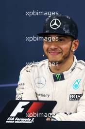 Lewis Hamilton (GBR) Mercedes AMG F1 in the FIA Press Conference. 27.09.2015. Formula 1 World Championship, Rd 14, Japanese Grand Prix, Suzuka, Japan, Race Day.