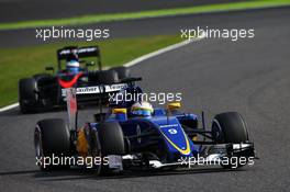 Marcus Ericsson (SWE) Sauber C34. 27.09.2015. Formula 1 World Championship, Rd 14, Japanese Grand Prix, Suzuka, Japan, Race Day.