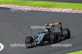 Sergio Perez (MEX) Sahara Force India F1 VJM08. 27.09.2015. Formula 1 World Championship, Rd 14, Japanese Grand Prix, Suzuka, Japan, Race Day.