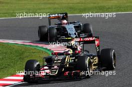 Pastor Maldonado (VEN) Lotus F1 E23. 27.09.2015. Formula 1 World Championship, Rd 14, Japanese Grand Prix, Suzuka, Japan, Race Day.