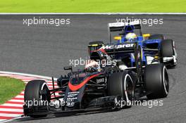 Jenson Button (GBR) McLaren MP4-30. 27.09.2015. Formula 1 World Championship, Rd 14, Japanese Grand Prix, Suzuka, Japan, Race Day.