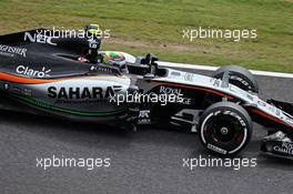 Sergio Perez (MEX) Sahara Force India F1 VJM08. 26.09.2015. Formula 1 World Championship, Rd 14, Japanese Grand Prix, Suzuka, Japan, Qualifying Day.