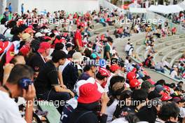 Fans in the grandstand. 26.09.2015. Formula 1 World Championship, Rd 14, Japanese Grand Prix, Suzuka, Japan, Qualifying Day.